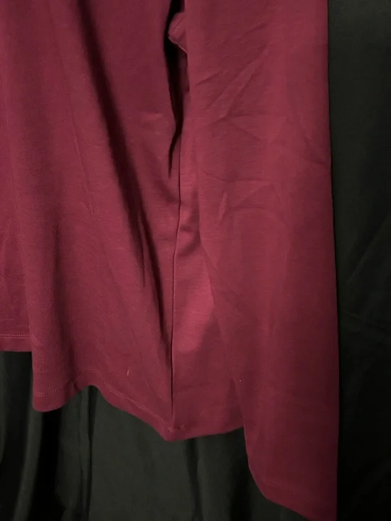 Croft & Barrow Women’s Classic Long Sleeve Crew Neck Top Burgundy 2X NWT - Picture 4 of 8